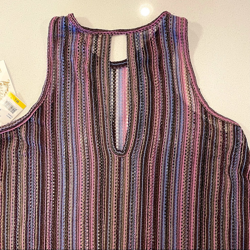 Becca Swim Knit Coverup Purple with Tied Knot! - Picture 8 of 9